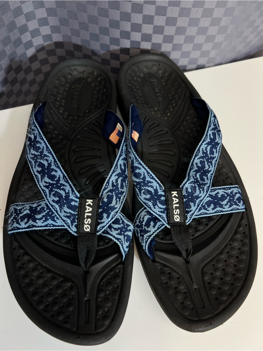 EARTH Kalso Cabo San Lucas 2 Sandals Women's Sz 9 Blue Flip Flop Thongs Travel